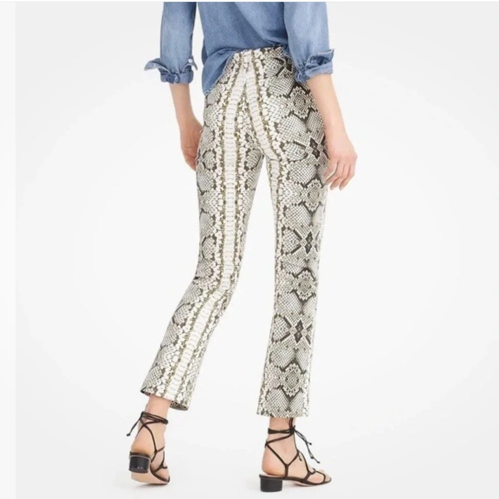 NWT J. Crew kick out crop pant in snakeskin sz 32 - Picture 2 of 9